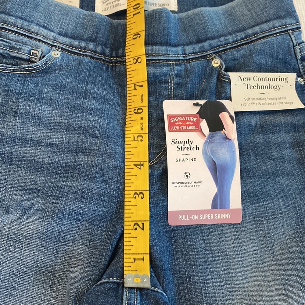 Signature by Levi Strauss Simply Stretch Pull on Super Skinny Jeans Size 2 W 26 - Picture 13 of 13